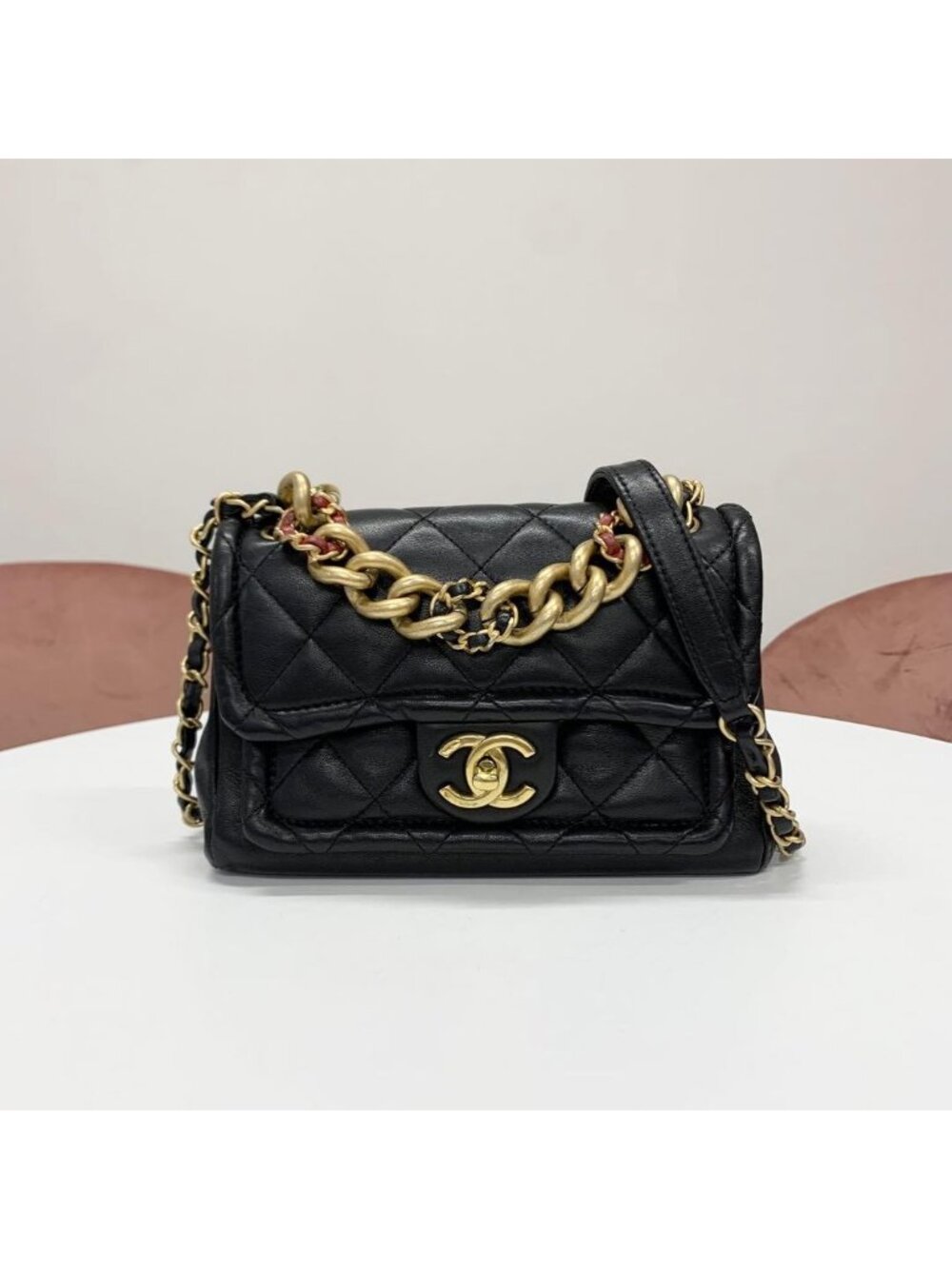 Chanel Quilted CC Logo Chain 2-Way Shoulder Bag